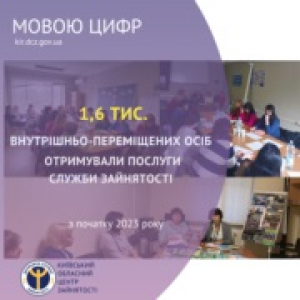 1,6 тис. ВПО отримували послуги служби зайнятості у цьому році