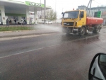 Санітарна обробка дорожньої інфраструктури міста Борисполя