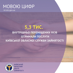 5,3 тис.  внутрішньо переміщених осіб отримали послуги обласної служби зайнятості