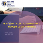 Київський обласний центр зайнятості інформує: як отримати cтатус безробітного і що для цього потрібно?