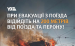 АТ «Укрзалізниця» нагадує правила безпеки під час повітряної тривоги поблизу об’єктів залізничної інфраструктури