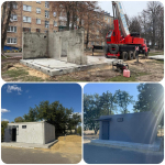 У Борисполі розпочалося встановлення перших модульних укриттів